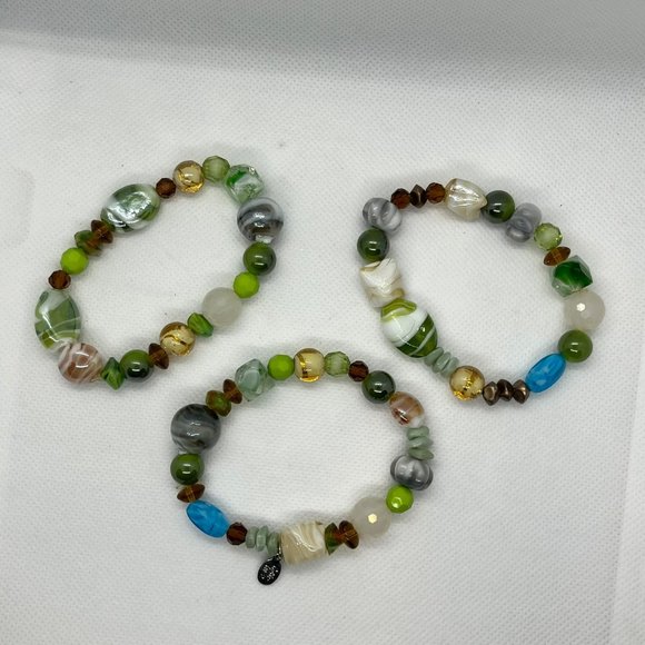 VTG Lot Boho Ethnic Wood Glass Beads Necklaces Bracelets 1 Cookie‎ Lee - Picture 7 of 12